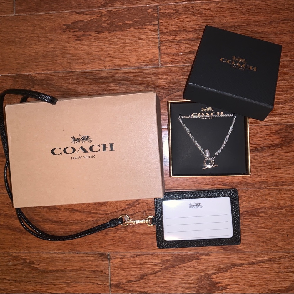 Coach gift set (ID lanyard, silver bracele…
